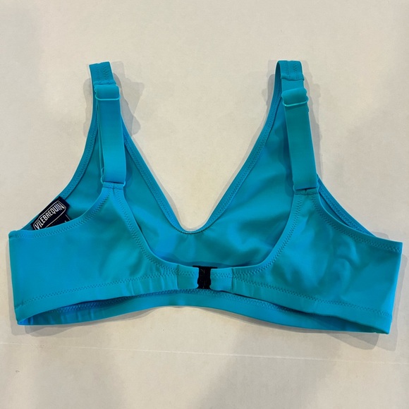 Vilebrequin Women’s Bikini Swim Top Size 6 Bright Blue Adjustable Straps Beach - Picture 8 of 14
